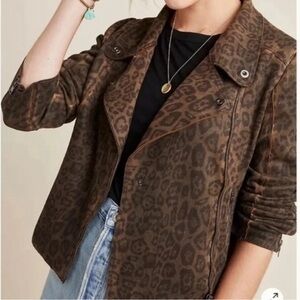 Anthropologie Leopard Print Women's Jacket